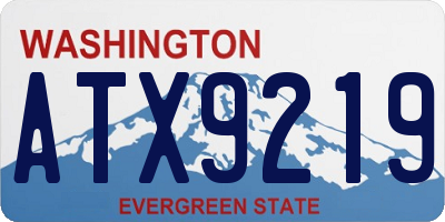 WA license plate ATX9219