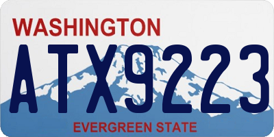 WA license plate ATX9223