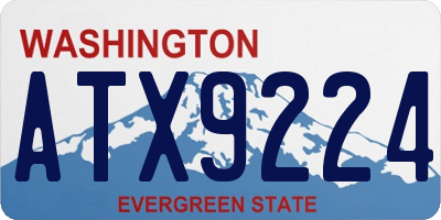 WA license plate ATX9224