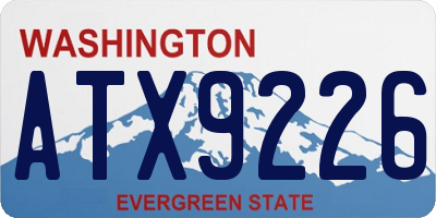 WA license plate ATX9226