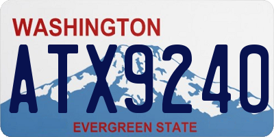 WA license plate ATX9240