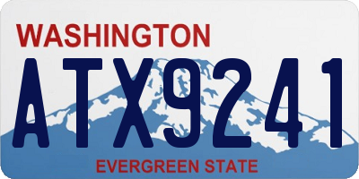 WA license plate ATX9241