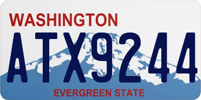 WA license plate ATX9244