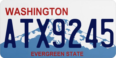WA license plate ATX9245