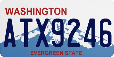 WA license plate ATX9246