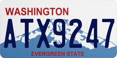 WA license plate ATX9247