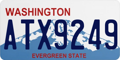 WA license plate ATX9249