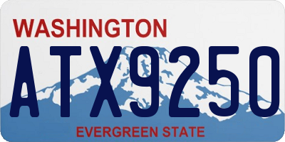 WA license plate ATX9250