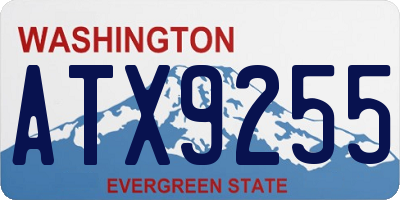 WA license plate ATX9255