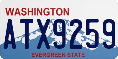 WA license plate ATX9259