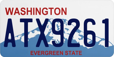 WA license plate ATX9261