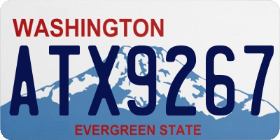 WA license plate ATX9267