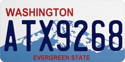 WA license plate ATX9268