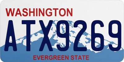 WA license plate ATX9269