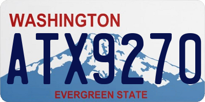 WA license plate ATX9270
