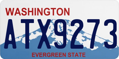 WA license plate ATX9273