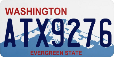 WA license plate ATX9276