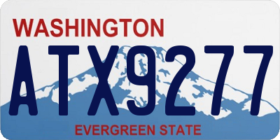 WA license plate ATX9277