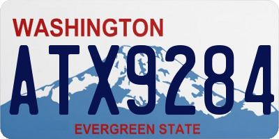 WA license plate ATX9284