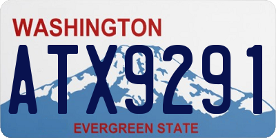WA license plate ATX9291