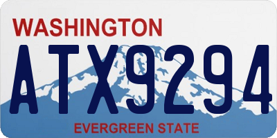 WA license plate ATX9294