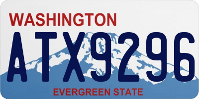 WA license plate ATX9296