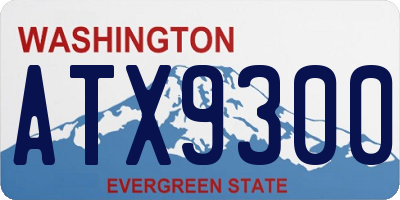 WA license plate ATX9300
