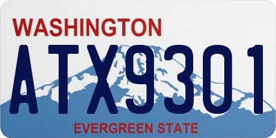 WA license plate ATX9301