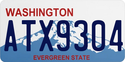 WA license plate ATX9304