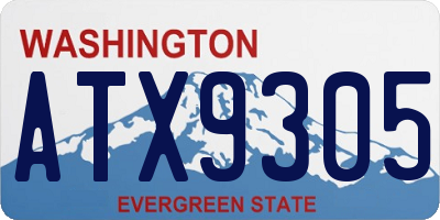 WA license plate ATX9305