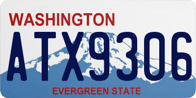 WA license plate ATX9306
