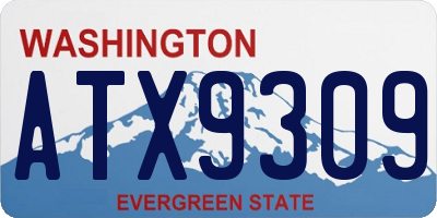 WA license plate ATX9309