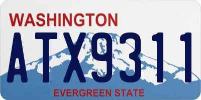 WA license plate ATX9311