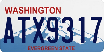 WA license plate ATX9317