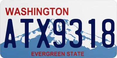 WA license plate ATX9318