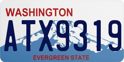 WA license plate ATX9319