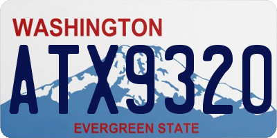 WA license plate ATX9320