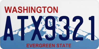 WA license plate ATX9321
