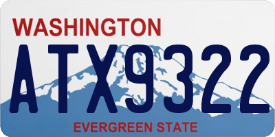 WA license plate ATX9322