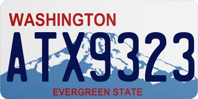 WA license plate ATX9323