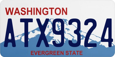 WA license plate ATX9324