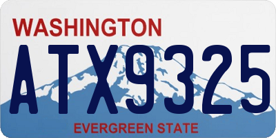 WA license plate ATX9325