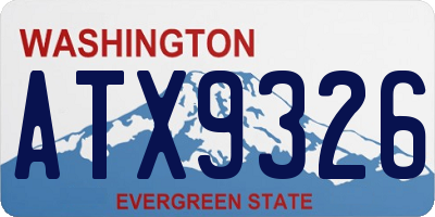WA license plate ATX9326
