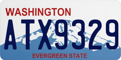 WA license plate ATX9329