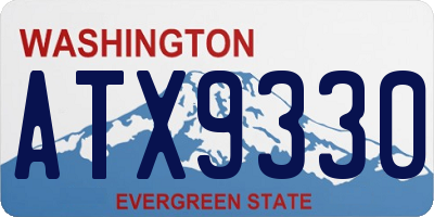 WA license plate ATX9330