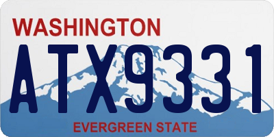 WA license plate ATX9331