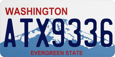 WA license plate ATX9336