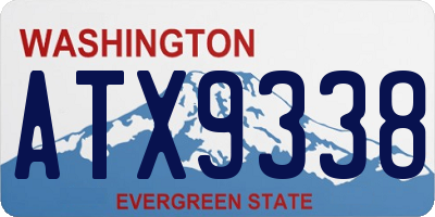 WA license plate ATX9338