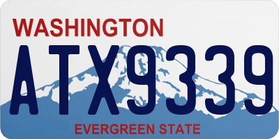 WA license plate ATX9339
