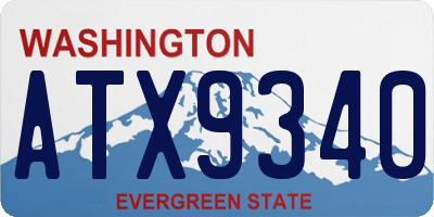 WA license plate ATX9340